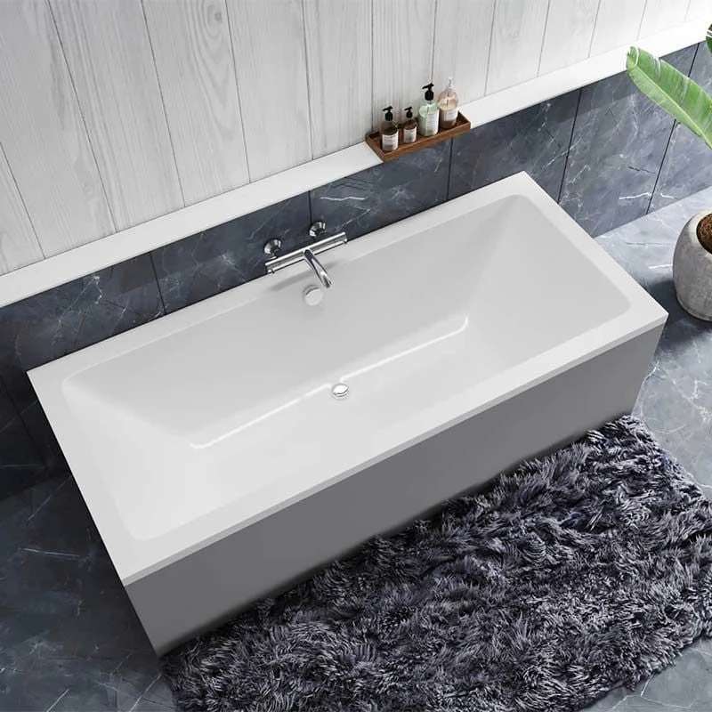 Roca The Gap 1700mm X 700mm Double Ended Acrylic Bath No Tap Holes - White - 024722000