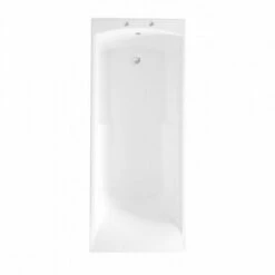 Roca Almeria Single Ended Acrylic Rectangular Bath With Anti-Slip, 1700x700mm, 2 Tap Hole, White - 024732000