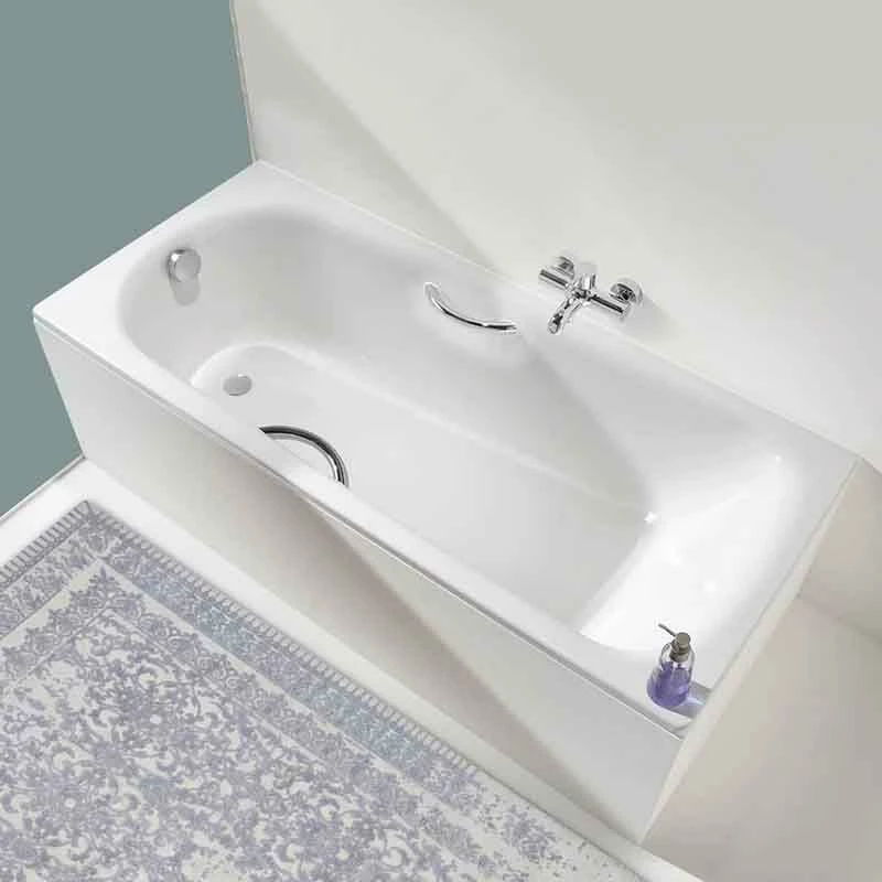 Kaldewei Saniform Plus 1700x750mm Bath With 2TH & Grip Holes - Alpine White - 112620010001 - Image 2