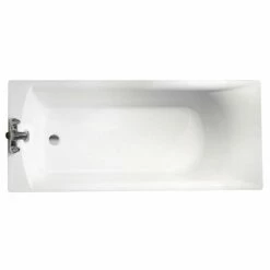 Roca Giralda Rectangular Acrylic Bath With Grips - White - 123502000