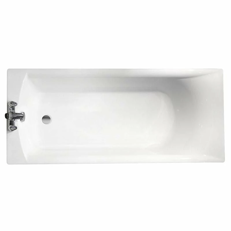 Roca Giralda Rectangular Acrylic Bath With Grips - White - 123502000