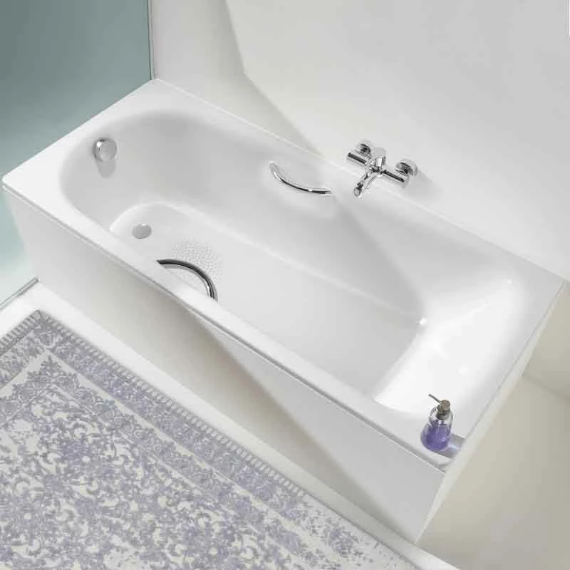Kaldewei Saniform Plus Star 1800x800 Bath With Anti-Slip & Grip Holes - Alpine White - 133730000001 - Image 2