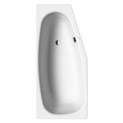 Kaldewei Mini 1570x750mm Right Handed Bath With 2 Tap Holes 830 - Alpine White - 224620000001