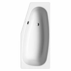 Kaldewei Mini 1570x700mm Left Handed Bath With 2 Tap Holes 836 - Alpine White - 225220000001