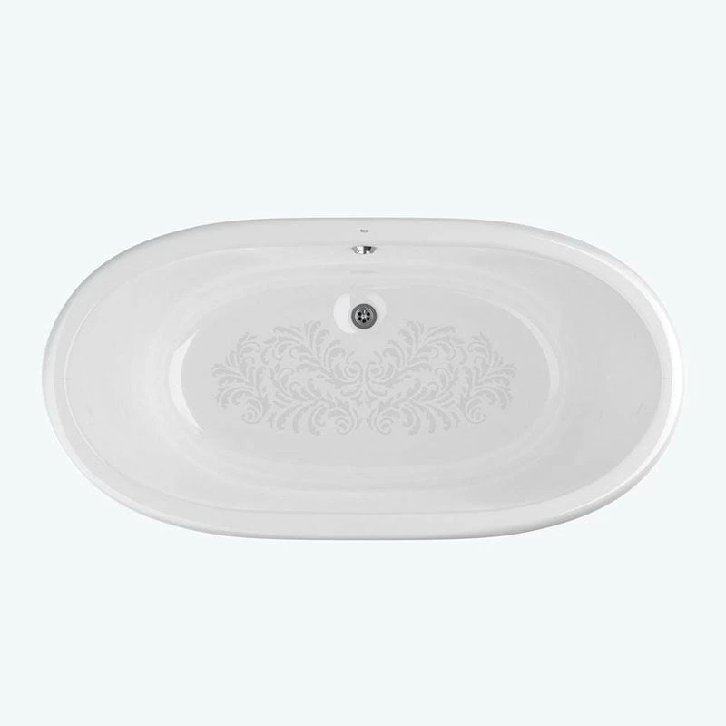 Roca Eliptico 1700mm Oval Cast Iron Bath With Anti-Slip Base - Grey - 233650000 - Image 2
