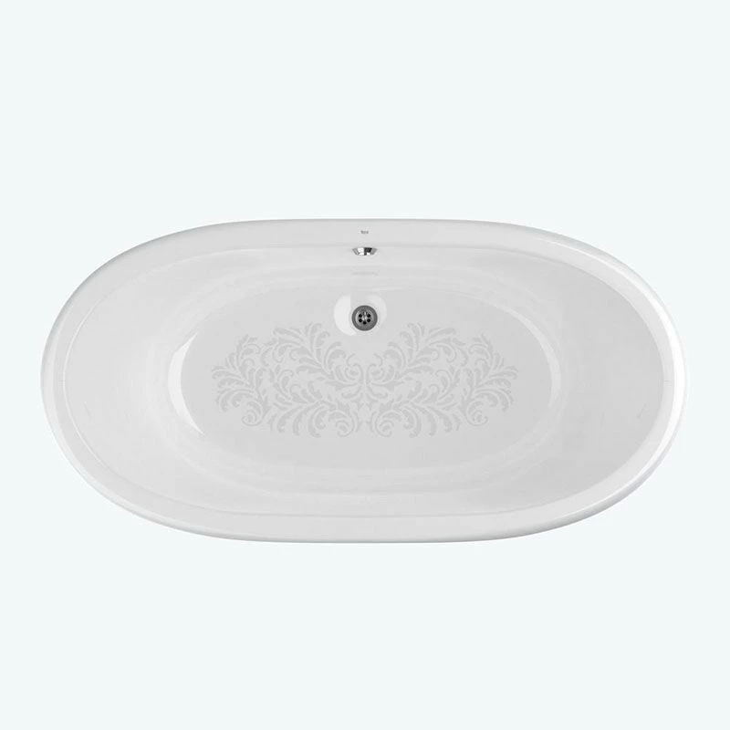 Roca Eliptico 1700mm Oval Cast Iron Bath With Anti-Slip Base - Black - 233650002 - Image 2