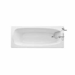 Roca Malaga 1700 X 700mm Eco Rectangular Single Ended Bath - 2 Tap Holes - White - 248295000