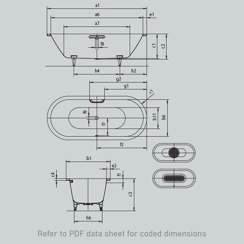 Kaldewei Classic Duo Oval 1800 X 800mm Bath With No Tap Holes - Alpine White - 291200010001 - Image 3