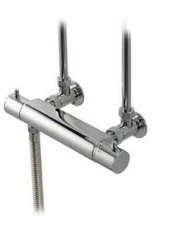 Bar Valve Exposed Pipe Fittings (Chrome) - Pair