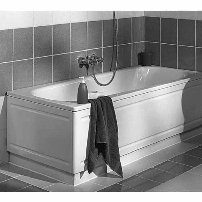 Kaldewei Bako 700 Steel Bath Panel Side Section W/ Base For Saniform Plus Bath - Alpine White - 685500210001