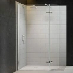 Merlyn 8 Series Showerwall With Hinged Swivel Panel 1350mm - M8SW271