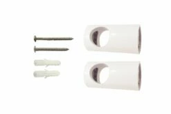 22mm Adjustable Rail Ends Including Fixings - White