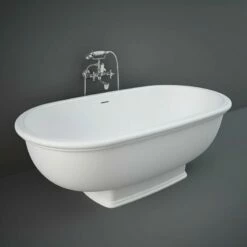 RAK Ceramics Washington Freestanding Bath 1560 X 810mm - Matt White - WTBT15681500