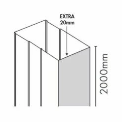 Merlyn Ionic Essence Sliding & Quadrant Door Extension Profile - A0114E0