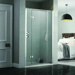 Aquadart Inline Hinged - Recessed Shower Door 1200mm - AQ1013