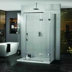 Aquadart Inline Hinged 3 Sided Shower Door 900 X 900mm - AQ1030