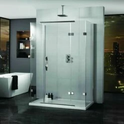 Aquadart Inline Hinged 3 Sided Shower Door 1600 X 800mm - AQ1033
