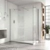 Aquadart 10mm 1000mm Wetroom Panel Clear Glass - AQ8414