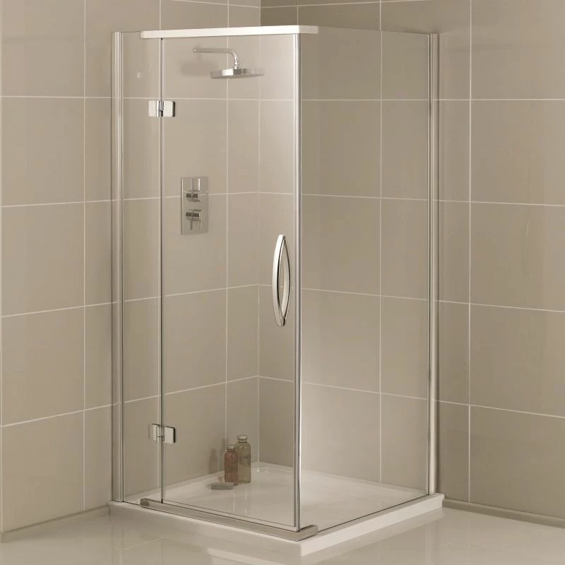 Aquadart Inline HingeShower Door + Sidepanel Enclosure 800 X 800mm - AQ1001