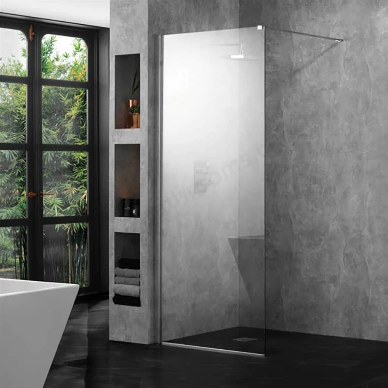Aquadart 10mm 700mm Wetroom Panel Smoked Glass - AQ8410-SM