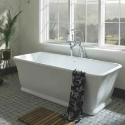 BC Designs Magnus Cian® Solid-Surface Bath 1680mm X 750mm - Polished White - BAB025