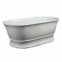 BC Designs Bampton Bath 1555x740mm Without Waste - Silk Matt White - BAB033