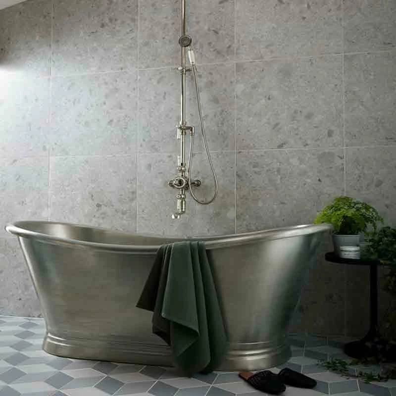 BC Designs Copper Boat Bath 1500mm X 700mm - Tin - BAC035