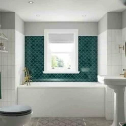 BC Designs BC-SolidBlue Modica Single Ended Bath 1500mm X 700mm - Gloss White - BAI001