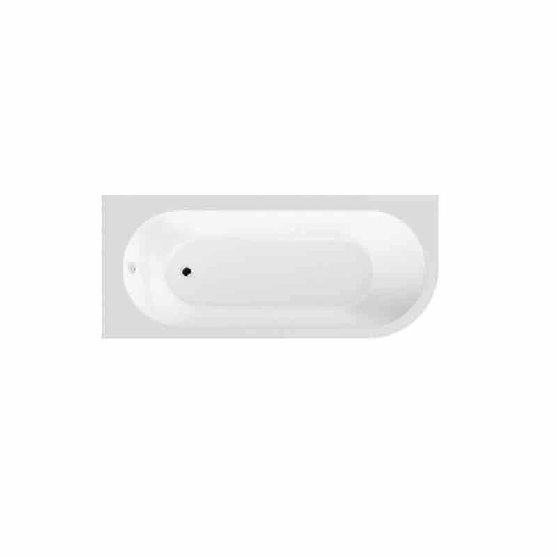 BC Designs BC-SolidBlue Amerina Space Saving Corner Bath 1700mm X 725mm (Left-Hand) - Gloss White - BAI028 - Image 2