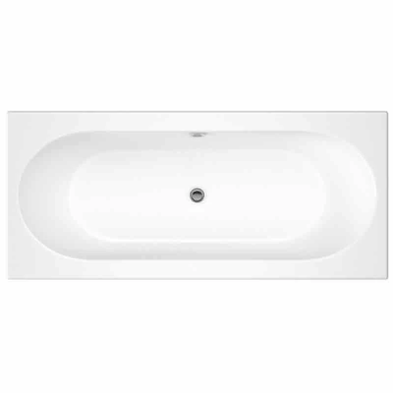 BC Designs BC-SolidBlue Lambert Double Ended Bath 1700mm X 750mm - Gloss White - BAI034 - Image 2