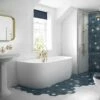 BC Designs BC-SolidBlue Monreale D Shaped Bath Panel 1700mm X 560mm - Gloss White - BAIP020