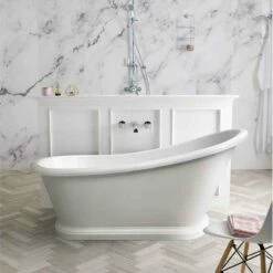 BC Designs Mégane 1700mm Slipper Bath - Gloss White - BAS030