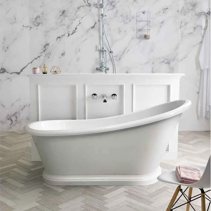 BC Designs Mégane 1700mm Slipper Bath - Gloss White - BAS030