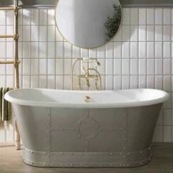 BC Designs 1710mm Industrialé Boat Bath - White - BAS060