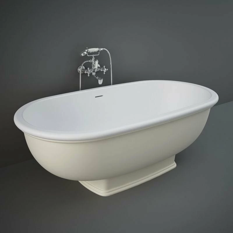 RAK Ceramics Washington Freestanding Bath 1560 X 810mm - Matt Greige - WTBT15681505