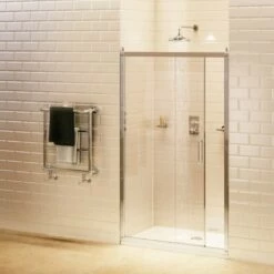 Burlington Sliding 1400mm Glass Shower Door - C8S