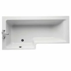 Ideal Standard Concept Space 1700x850mm Idealform Plus + Left Hand Shower Bath - White - E049201