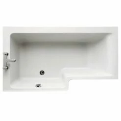Ideal Standard Concept Space 1500x850mm Idealform Left Hand Shower Bath - White - E049501