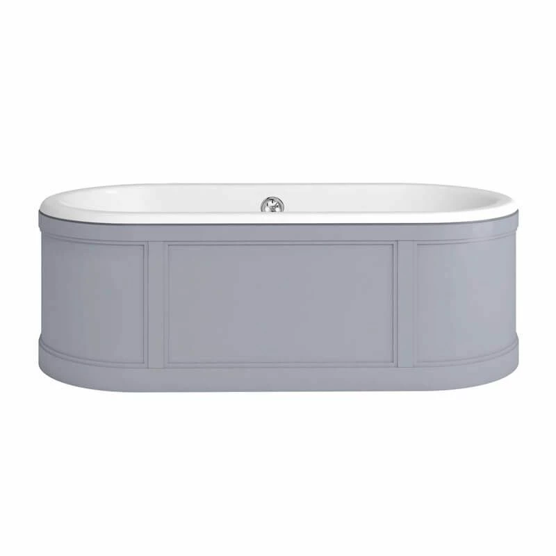Burlington London 1800 X 850mm Freestanding Bath With Curved Surround - Grey - E22G