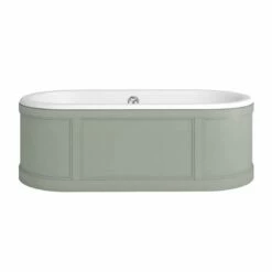 Burlington London 1800 X 850mm Freestanding Bath With Curved Surround - Olive - E22O