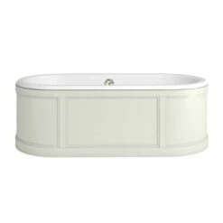 Burlington London 1800 X 850mm Freestanding Bath With Curved Surround - Sand - E22S