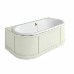 Burlington London 1800 X 950mm Freestanding Bath With Back To Wall Surround - Sand - E23S