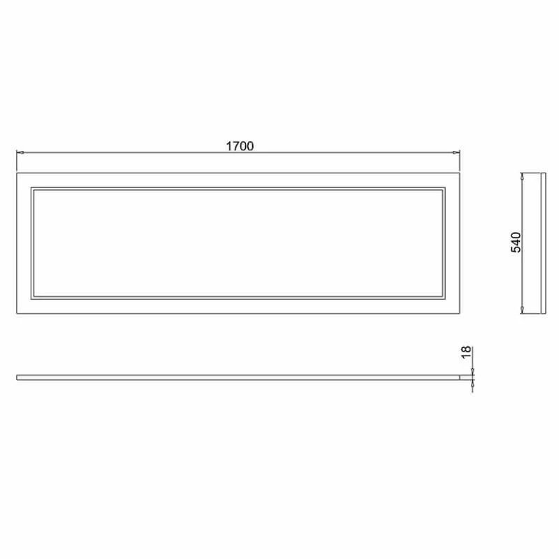 Burlington Arundel 1700mm Front Bath Panel - Sand - E24FS - Image 2