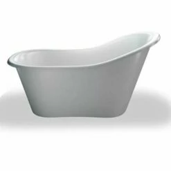 Burlington Emperor 1530 X 725mm Freestanding Soaking Bath No Tap Holes - White - ET13B