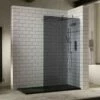 Frontline Aquaglass+ 1400mm Walk In Shower Panel - Smoked Glass - F01417