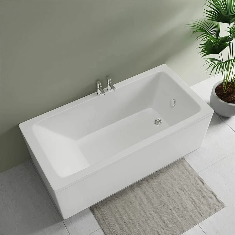 Geberit Renova Plan Single Ended Rectangular Bath With Feet - 1400x700mm - White - 554.310.01.1