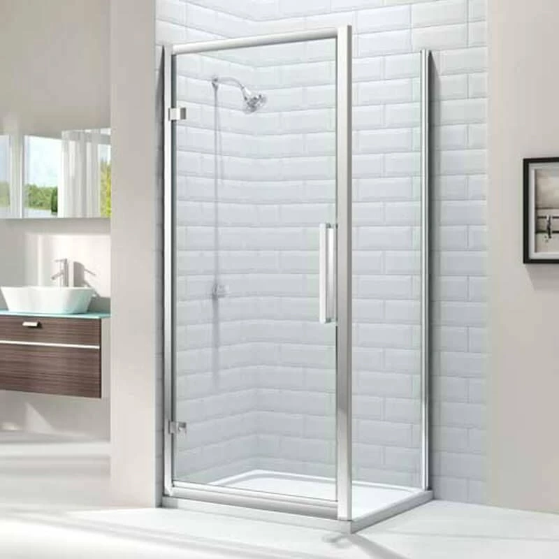 Merlyn 8 Series Hinge Shower Door With Merlyn MStone Tray 760mm - MS81210 - Image 2