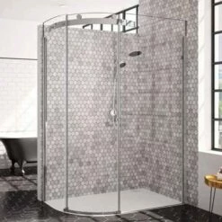 Merlyn 10 Series 1 Door Offset Quadrant Shower Enclosure Left Hand With Tray 1200 X 800mm - MS103243CL