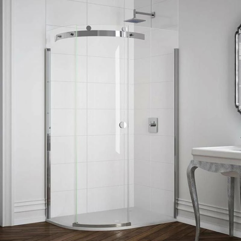 Merlyn 10 Series 1 Door Offset Quadrant Shower Enclosure Left Hand With Tray 1400 X 800mm - M10148HBL - Image 2