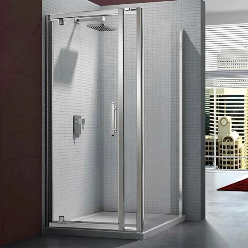 Merlyn 6 Series Pivot Shower Door And Inline Panel - 700mm Shower Door 860-935mm - M61211P1H - Image 2